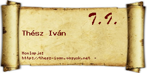 Thész Iván névjegykártya