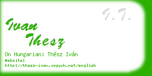 ivan thesz business card